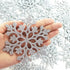 36 Pack Silver Snowflake Ornaments Plastic Glitter Snow Flakes Ornaments for Winter Christmas Tree Decorations Size Varies Craft Snowflakes...