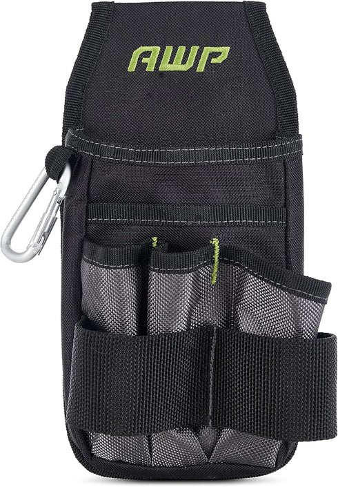 AWP Organizer Tool Pouch | 7 Pockets & Loops for Tool Organization | Heavy-Duty Metal Belt Clip Attachment...