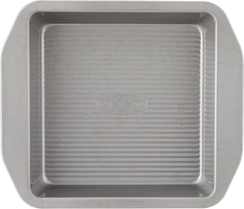 USA Pan 1120BW-3-ABC-1 American Bakeware Classics 8-Inch Square Cake and Brownie Pan, Aluminized Steel...