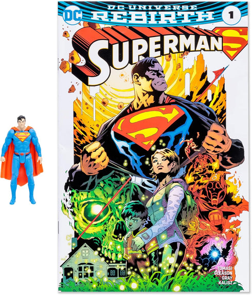McFarlane Toys - DC Direct - 3IN Figure with Comic WV1 - Superman (Rebirth)...