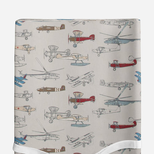 Fly-by Diaper Changing Pad, Grey Cover-Airplane Print...