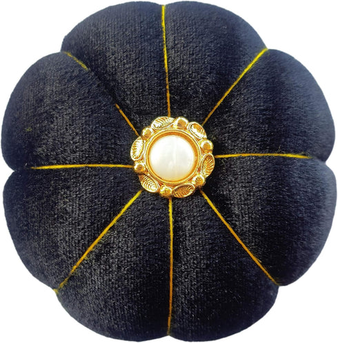 CUSHYSTORE Velvet Wrist Pin Needle Cushion Pincushion for Sewing with Adjustable Elastic Strap Fit All Wrist Sizes (Black), 3 1/4 inches (L) x 3 1...