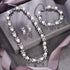 BriLove Wedding Bridal Simulated Pearl Necklace Bracelet Earrings Jewelry Set for Women Crystal Flower Collar Tennis Drop Clear Silver-Tone...