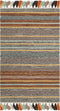 SAFAVIEH Montauk Collection Accent Rug - 2'6" x 4', Turquoise & Brown, Handmade Boho Stripe Fringe Cotton, Ideal for High Traffic Areas in Entrywa...