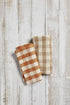 Mud Pie Harvest Check Napkin Set, Orange, 18" x 18"...