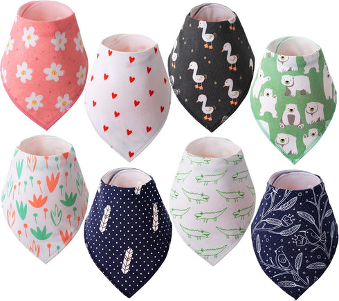 Mr. Pen- Baby Bibs, 8 Pack, Baby Bibs for Girls and Boys, Drool Bibs, Bandana Bibs, Drool Bibs, Toddler Bibs, Baby Bandana Bibs, Baby Bandana, Bib...