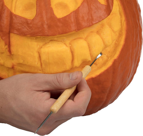 Pumpkin Carving Kit (21 Tool Set) w 11 Double Sided Pieces - Halloween Professional Sculpting, Cutting and Carving Knife Supplies for Fall Jack-O-...