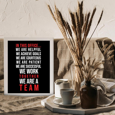 Posterizer 1 pcs-in this office we are a team-Workplace & Office Art-Motivational & Inspirational Art-Gift for Boss, Manager-decor for office wall...