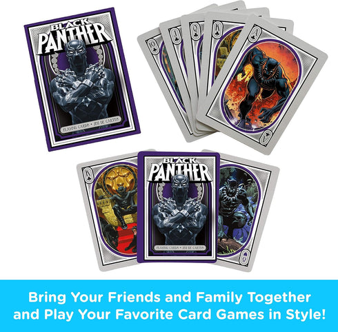 AQUARIUS Marvel Comics Black Panther Playing Cards - Black Panther Themed Deck of Cards for Your Favorite Card Games - Officially Licensed Marvel ...