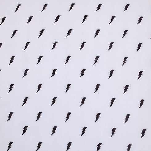 NoJo Lightning Bolt Black and White Nursery Fitted Crib Sheet...
