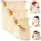 LEAFICO Muslin Cloth Bags with Drawstrings - Set of 8 (S, M, L, XL) - Reusable Natural Cotton Bags for Bulk Food Storage - Canvas Fabric Sachets...