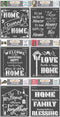 CrafTreat Home Stencils for Painting on Wood, Canvas, Paper, Fabric, Floor, Wall and Tile - Home Quotes Bundle - 6Pcs - Size: 6x6 Inches Each - Re...