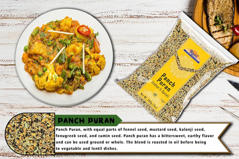 Rani Panch Puran (5 Spice) 7oz (200g) ~ All Natural | Vegan | Gluten Friendly | NON-GMO | Kosher | Indian Origin (Equal Blend of Fenugreek, Mustar...
