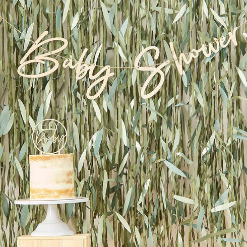 Ginger Ray Botanical Baby Shower Wooden Banner Hanging Decoration, NS, Wood...