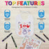 Baby Bibs Set - 2 Ply Knit Terry Solid White Feeder Bibs - Kit Includes, 8 Bibs, 8 Fabric Markers, 8 Stencils, Baby Gifts - Registry For Baby - Ge...