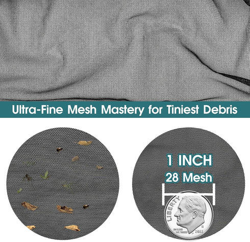 Poolvio Professional Swimming Pool Skimmer Net, Heavy Duty Pool Leaf Rake with Ultra Deep Fine Mesh Net Bag, Fast Cleaning Tool for Inground & abo...