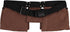 11 Pocket Brown and Black Heavy Duty Construction Tool Belt, Work Apron, Tool Pouch, with Poly Web Belt Quick Release Buckle - Adjusts from 33” In...