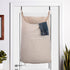 Laundry Collector, Laundry Hamper, Door Hanging Laundry bag with hooks (Beige, 65Liters)...