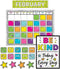 129 Pcs. Carson Dellosa Kind Vibes Calendar Bulletin Board Set, Colorful Bulletin Board Calendar Classroom Décor with Motivational Mini Posters, N...