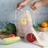 PALTERWEAR 100 Percent Natural Cotton Double Drawstring Mesh Bag For Herbs, Nuts, Spices (10 x 12 Inch - Set of 5)...