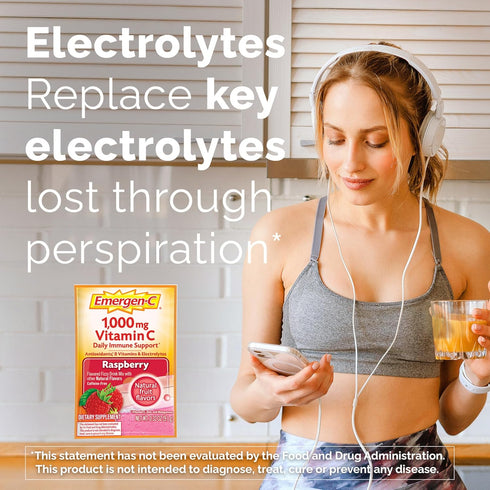 Emergen-C 1000mg Vitamin C Powder, with Antioxidants, B Vitamins and Electrolytes, Supplements for Immune Support, Caffeine Free Fizzy Drink Mix, ...