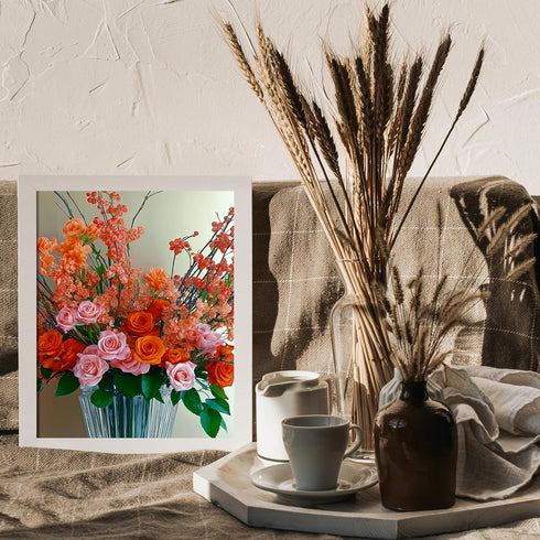 Posterizer 1 pcs-beautiful floral arrangement-flowers-Valentine's day inspired-Floral Botanical Romantic Art-Gift for Couples boyfriend girlfriend...