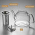Glass Tea Pot with Infuser for Loose Tea, Heat Resistance Borosilicate Glass Tea Kettle for Gas Stovetop, Suit for Blooming and Loose Leaf Tea, 40...
