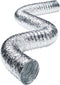 Deflecto Supurr-Flex Aluminum Dryer Vent Duct, Flexible, Fire-Resistant, 4 Inches Dia. x 8 Feet, Silver (F0408B/4)