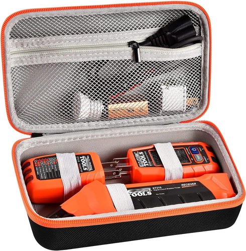 Case Compatible with Klein Tools 80016/ ET310 Circuit Breaker Finder Tool Kit for RT250 GFCI Receptacle Tester Electrical Tools Bag Storage Organi...