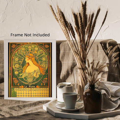 Posterizer 1 pcs-inspired by classic art-La Plume-vintage poster 2-Vintage Art-Collectibles & Fine Art- Gift for Men Women Entrepreneur Teens- unf...