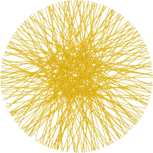 SARO LIFESTYLE Adalynn Collection Straw Design Placemats (Set of 4), 15", Yellow"...
