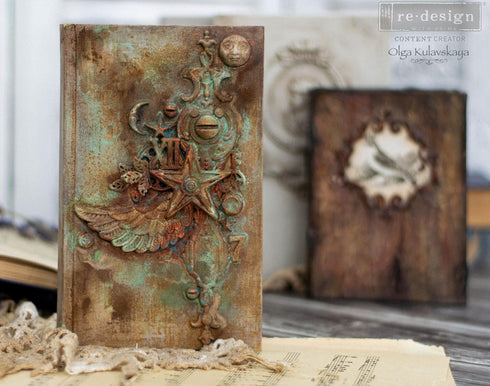 Prima Marketing 966614 Finnabair Decor Moulds 5"X8"-Cogs & Wings...