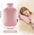 Hot Water Bottle with Soft Cover, 2L Hot Water Bag, Hot and Cold Therapies for Sore Muscles, Menstrual Cramps, Neck and Shoulder Pain Relief, Grea...