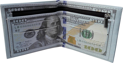 US Dollar Bifold Wallets for Men Bill Wallet PU Leather Credit Card Photo Holder Billfold...