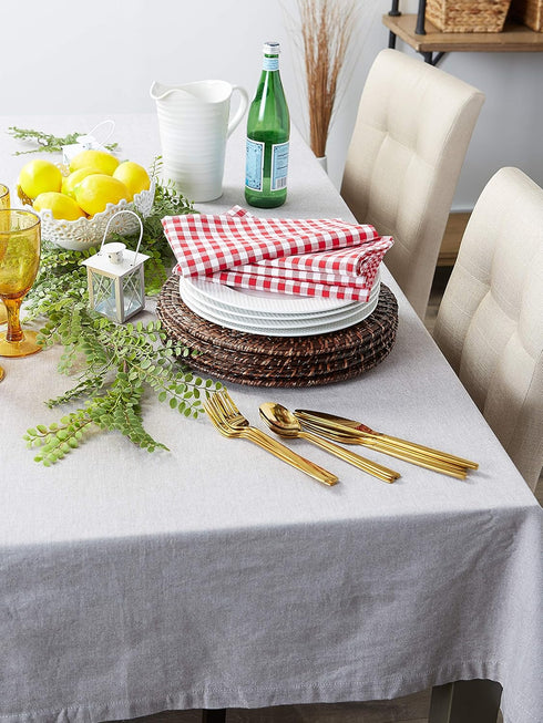 DII Cotton Napkin Set Machine Washable Everyday Basic, 20x20, Tango Red Gingham, 6 Count...