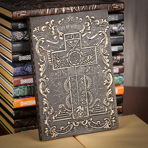 Unlined Journal - Crosses 3D-Embossed Art Pattern Hardcover Notebook Gift, A5 Blank Sketchbook Notepad, 8.4" x 5.7" (100 Sheets, 200 Pages)...