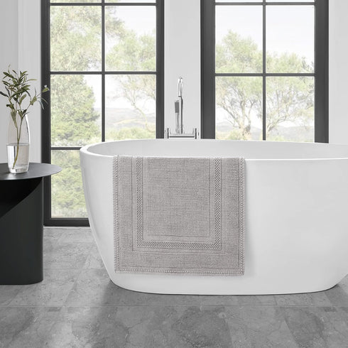 Jean Pierre - Stonewash Racetrack Bath Rug, Cotton, Premium Bathroom Decor, Machine Washable, Highly Absorbent, Measures 17" x 24", Washed Biege...