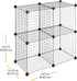 Whitmor Storage Cubes - Stackable Interlocking Wire Shelves -Black (Set of 4)...
