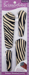 SCISSORFOBZ Designer Scissors Sheaths Protective Covers- 4 pcs Assorted Sizes Value Pack- Zebra Design- #S08...