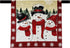 Table Runner, with Trio of Snowmen, Sparkling Snowflakes, Snowman, Trees and Glitter Tapestry 36 inches for Winter and Christmas Tabletop Decorati...