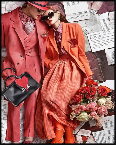 Posterizer 1 pcs-matching Valentine's day fashionable outfits cute poster -1-Romantic Art-Holiday Poster - Gift for Women, Fashionistas, Designer ...