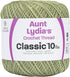 Coats Crochet 154-661 Aunt Lydia's Crochet, Cotton Classic Size 10, Frosty Green...