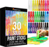 Tempera Paint Sticks (30 Large Paint Sticks) - Paint sticks for Kids Washable - Safe Arts and Craft Paint Sticks for Toddler or Child Use - For Wo...