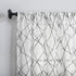 No. 918 Fraction 2-pack Mid-Century Modern Geometric Embroidery Semi-Sheer Rod Pocket Curtain Panel Pair, 50" x 84", Black...