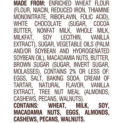 Pepperidge Farm Tahoe Crispy White Chocolate Macadamia Nut Cookies, 7.2 OZ Bag (8 Cookies)...