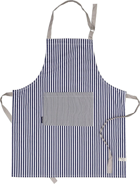 AMOUR INFINI Cotton Aprons for Women with Pockets Adjustable Strap and Waist Ties Washable Printed Aprons for Baking, Cooking, Gardening (27.5 x 3...