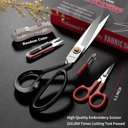 Fabric Scissors Tailor Sewing Shears - 8 Inch Heady Duty Scissors for Fabric Cutting Professional Ultra Sharp Cloth Tailor Scissors Multipurpose U...