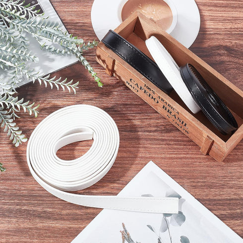 GORGECRAFT 118 Inches Double Sided Leather Strip Straps 0.8 inch Wide Flat Cord DIY Leather Strap String for Making Bag Strap Crafts Leather Belt ...