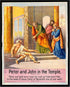 Posterizer 1 pcs-Peter and John in the temple poster-Religious Posters-Gifts for Christians -Decor for Church, Sunday School Classroom- unframed w...