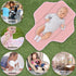 Baby Portable Diaper Changing Pad, Foldable Travel Diapering Changing Mat with Built-in Pillow, Waterproof Compact Changing Pad for Newborn Baby C...